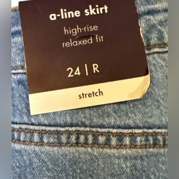 🆕 a-line denim skirt sz 24 - Picture 4 of 5